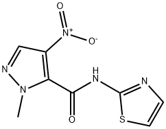 1H-Pyrazole-5-carboxamide,1-methyl-4-nitro-N-2-thiazolyl-(9CI) Struktur