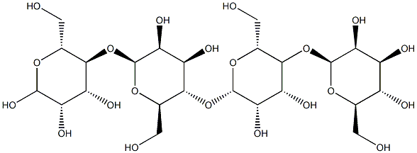 O-beta-D-Mannopyranosyl-(1-4)-O-beta-D-mannopyranosyl-(1-4)-O-beta-D-mannopyranosyl-(1-4)-D-mannose Struktur