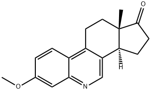 3-Methoxy-6-azaestra-1,3,5(10),6,8-penten-17-one Struktur