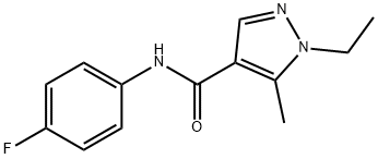 1H-Pyrazole-4-carboxamide,1-ethyl-N-(4-fluorophenyl)-5-methyl-(9CI) Struktur