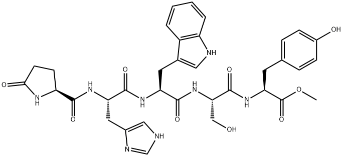 pyroglutamyl-histidyl-tryptophyl-seryl-tyrosyl methyl ester Struktur