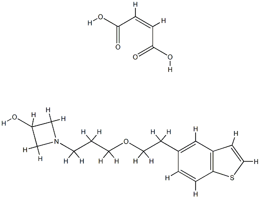 3-Azetidinol, 1-[3-(2-benzo[b]thien-5-ylethoxy)propyl]-, (2Z)-2-butenedioate (1:1) Struktur