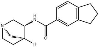 1H-Indene-5-carboxamide,N-(1R,3R,4S)-1-azabicyclo[2.2.1]hept-3-yl-2,3- Struktur