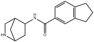 1H-Indene-5-carboxamide,N-2-azabicyclo[2.2.1]hept-5-yl-2,3-dihydro-(9CI) Struktur