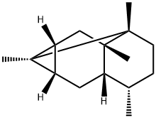 (6aR)-Decahydro-1aβ,1bβ,4α,5aβ-tetramethyl-1α,5α-methanocycloprop[a]indene Struktur