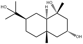 (1R,8aR)-Decahydro-7β-(1-hydroxy-1-methylethyl)-1,4aβ-dimethyl-1,3α-naphthalenediol Struktur