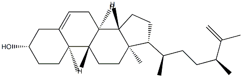 (24S)-24-Methyl-5,25-cholestadien-3β-ol Struktur