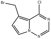 5-(broMoMethyl)-4-chloropyrrolo[2,1-f][1,2,4]triazine Struktur