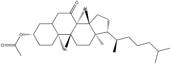 3β-(Acetyloxy)-5ξ-cholestan-7-one Struktur