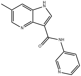 1H-Pyrrolo[3,2-b]pyridine-3-carboxamide,6-methyl-N-3-pyridinyl-(9CI) Struktur