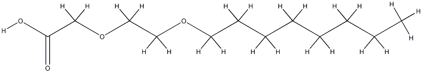 GLYCOLIC ACID ETHOXYLATE OCTYL ETHER, AVERAGE MN CA. 550 Struktur