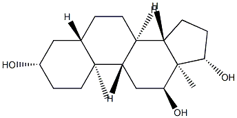 5α-Androstane-3β,12α,17β-triol Struktur