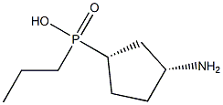 Phosphinic acid, [(1R,3S)-3-aminocyclopentyl]propyl-, rel- (9CI) Struktur