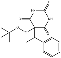 5-tert-Butylperoxy-5-(α-methylbenzyl)barbituric acid Struktur