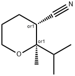 2H-Pyran-3-carbonitrile,tetrahydro-2-methyl-2-(1-methylethyl)-,(2R,3R)-rel-(9CI) Struktur