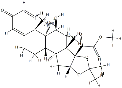 triamcinolone acetonide 21-oic acid methyl ester Struktur