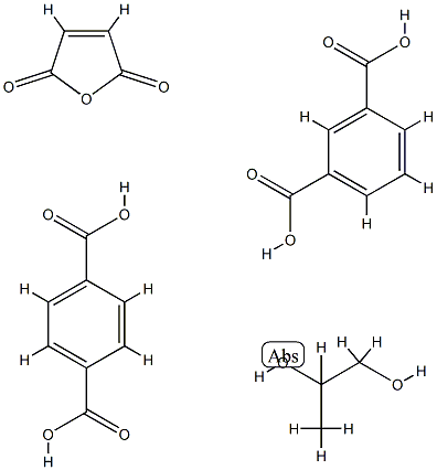 1,3-Benzenedicarboxylic acid, polymer with 1,4-benzenedicarboxylic acid, 2,5-furandione and 1,2-propanediol Struktur