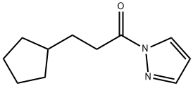 1H-Pyrazole,1-(3-cyclopentyl-1-oxopropyl)-(9CI) Struktur