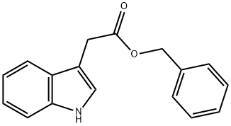 benzyl 2-(3-indolyl)acetate Struktur