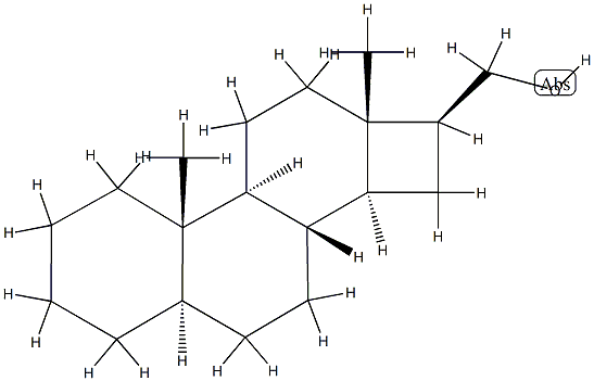 16β-Hydroxymethyl-D-nor-5α-androstane Struktur