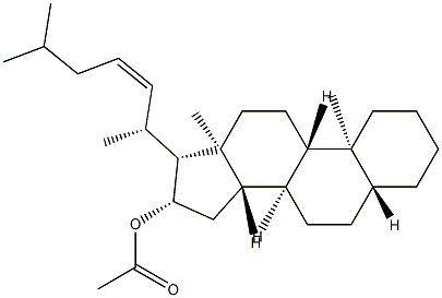 (22Z)-5α-Cholest-22-en-16β-ol acetate Struktur