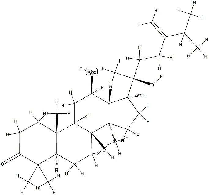 12β,20-Dihydroxy-24-methylene-5α-dammaran-3-one Struktur