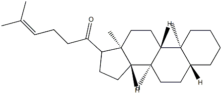 (17ξ)-21-Nor-5α-cholest-24-en-20-one Struktur