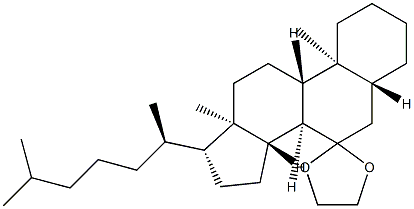 Cholestan-7-one, cyclic 1,2-ethanediyl acetal, (5alpha)- Struktur