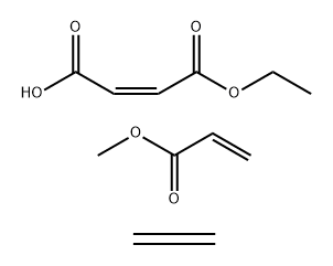 2-Butenedioic acid (2Z)-, monoethyl ester, polymer with ethene and methyl 2-propenoate Struktur