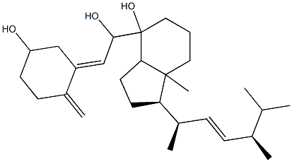 (5Z,22E)-9,10-Secoergosta-5,10(19),22-triene-3β,7,8ξ-triol Struktur