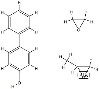 Oxirane, methyl-, polymer with oxirane, mono(1,1-biphenyl-4-yl) ether Struktur