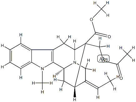 (16ξ)-17-Acetyloxy-1-methylsarpagane-16-carboxylic acid methyl ester Struktur