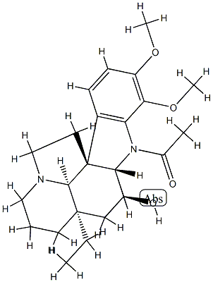 1-Acetyl-16,17-dimethoxyaspidospermidin-3α-ol Struktur