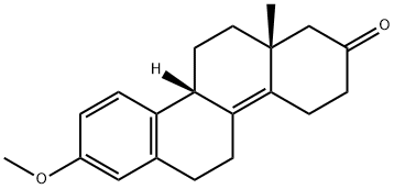 (9β)-3-Methoxy-D-homoestra-1,3,5(10),8(14)-tetren-17-one Struktur