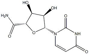 1-Deoxy-1-(3,4-dihydro-2,4-dioxo-1(2H)-pyrimidinyl)-beta-D-ribofuranur onamide Struktur