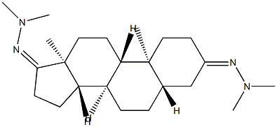 5α-Androstane-3,17-dione bis(dimethyl hydrazone) Struktur