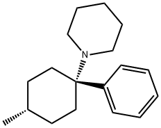 1-(1-Phenyl-4β-methylcyclohexan-1β-yl)piperidine Struktur