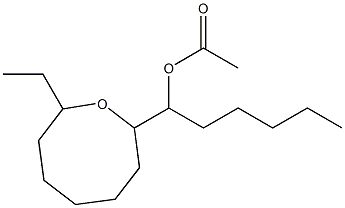 8-Ethyl-α-pentyl-2-oxocanemethanol acetate Struktur