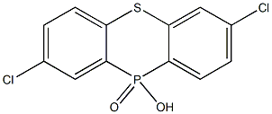 2,7-Dichloro-10-hydroxy-10H-phenothiaphosphine 10-oxide Struktur