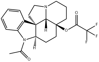 1-Acetyl-20,21-dinoraspidospermidin-5-ol trifluoroacetate Struktur