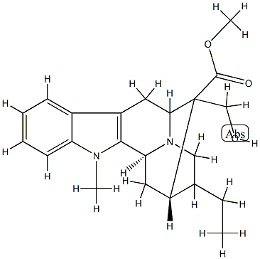 19,20-Dihydro-17-hydroxy-1-methylsarpagane-16-carboxylic acid methyl ester Struktur