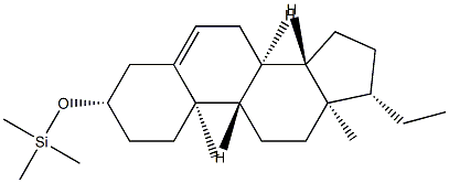 Trimethyl[(pregn-5-en-3β-yl)oxy]silane Struktur