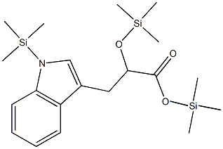 1-(Trimethylsilyl)-α-[(trimethylsilyl)oxy]-1H-indole-3-propionic acid trimethylsilyl ester Struktur