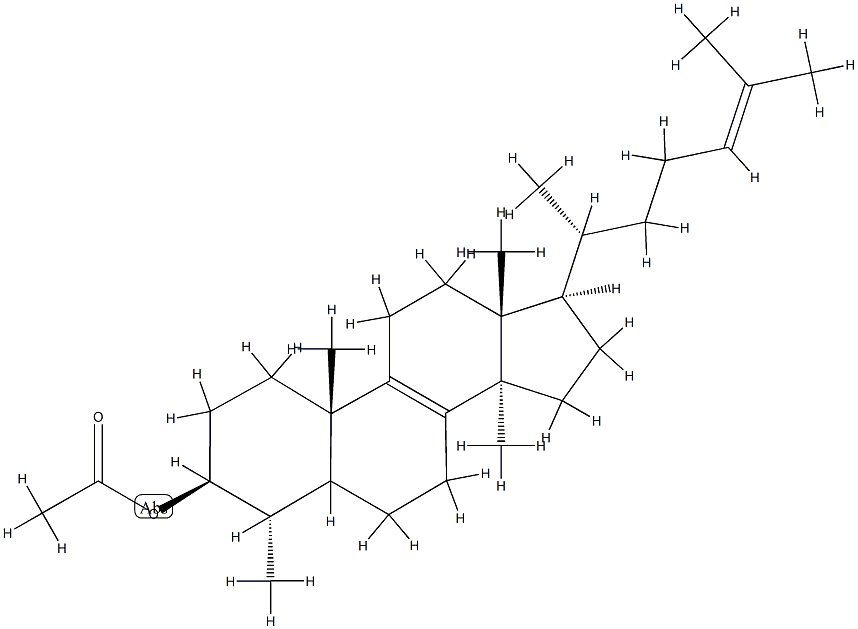 4α,14-Dimethylcholesta-8,24-dien-3β-ol acetate Struktur