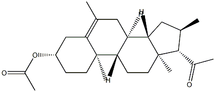 3β-(Acetyloxy)-6,16α-dimethylpregn-5-en-20-one Struktur