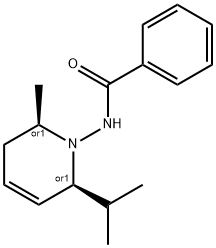 Benzamide, N-[(2R,6S)-3,6-dihydro-2-methyl-6-(1-methylethyl)-1(2H)- Struktur