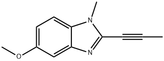 1H-Benzimidazole,5-methoxy-1-methyl-2-(1-propynyl)-(9CI) Struktur