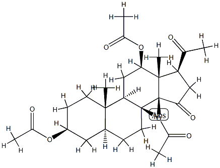 (14β)-3β,12β,14-Tris(acetyloxy)-5α-pregnane-15,20-dione Struktur