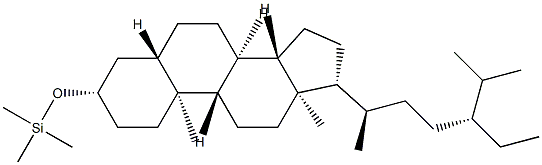 Trimethyl[(5α-stigmastan-3β-yl)oxy]silane Struktur