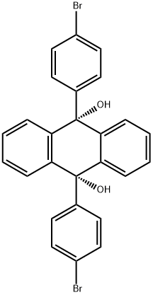 9β,10β-Bis(4-bromophenyl)-9,10-dihydroanthracene-9α,10α-diol Struktur